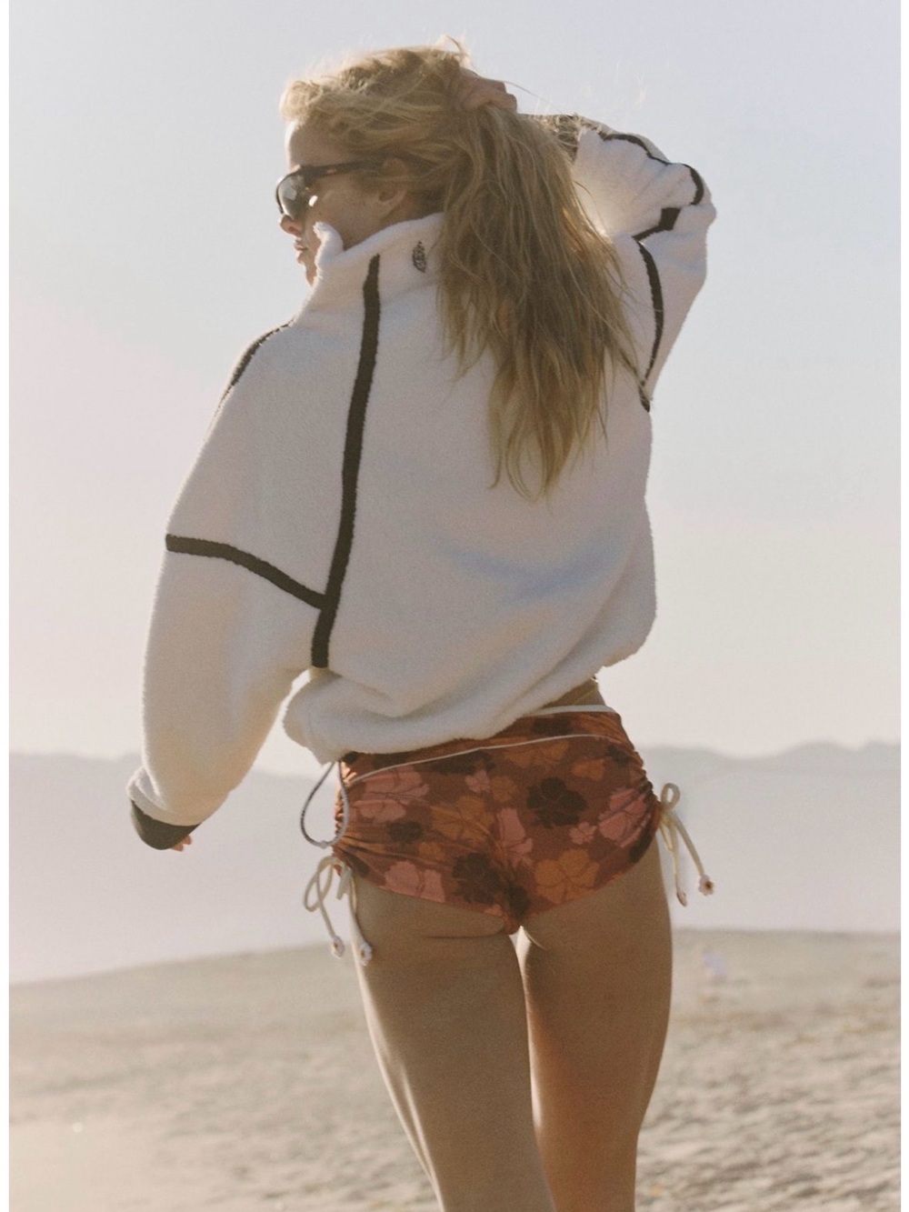 Free People Mountain High Half-Zip Fleece with Contrast Trim - Picture 2 of 6
